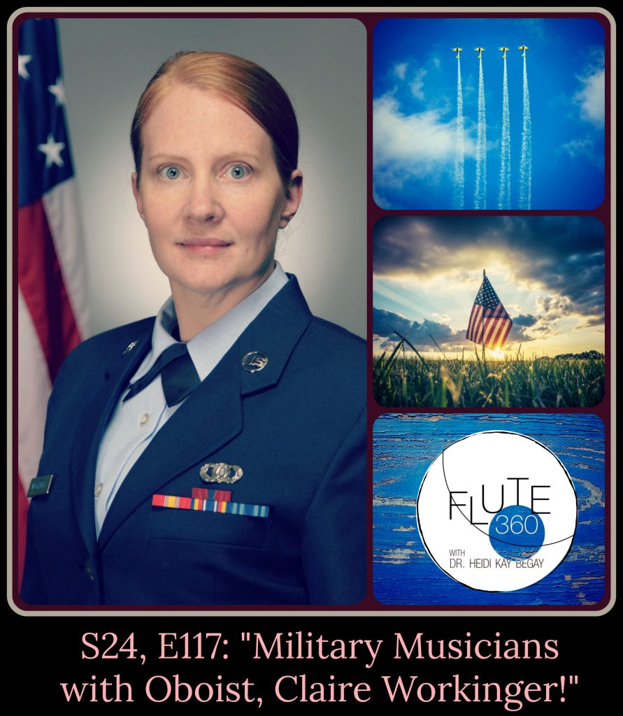 military, military musician, Claire Workinger, oboe, oboist, airman, Air Force, USA, American flag, Washington D.C.