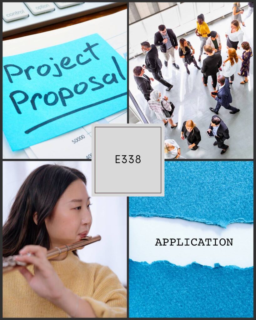 Flute 360 podcast episode 338 cover image, 3 proposal hacks, music submissions, festival proposal tips, conference proposal strategy, Heidi Kay Begay host, flute podcast for musicians, stand out proposals, avoid rejection letters, transformational outcomes for music proposals, proposal system for flutists, music career growth, NFA proposal tips, Flute 360 Accelerator membership promotion